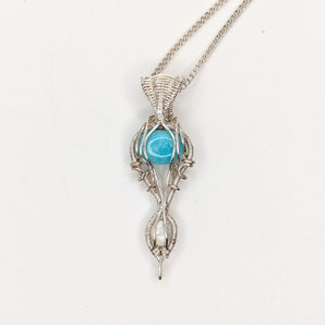 Amazonite & Howlite Small Clock Hand