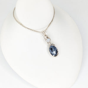 Sodalite and Moonstone pendant