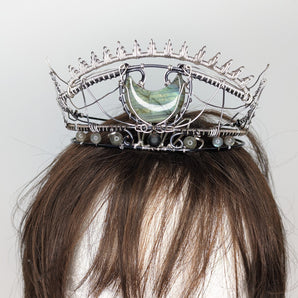 Labradorite Crescent moon Crown