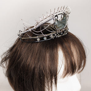 Labradorite Crescent moon Crown