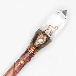 Ascension Clear Quartz and Opal Wand