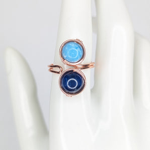 Adjustable Double Bead ring