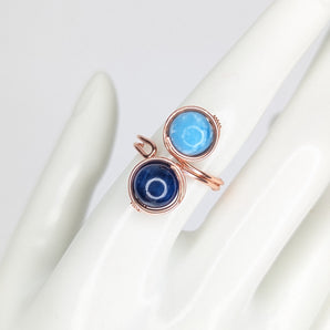Adjustable Double Bead ring