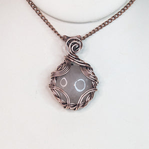 Clear Quartz Decorative Braided Pendant