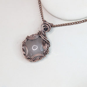 Clear Quartz Decorative Braided Pendant