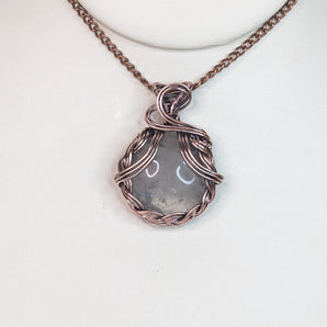 Clear Quartz Decorative Braided Pendant