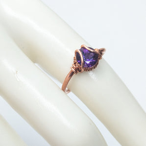 Amethyst Single Band Ring