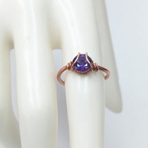 Amethyst Single Band Ring