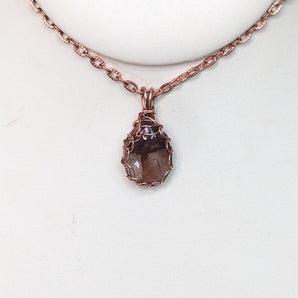 Fire Quartz Viking Knit Pendant