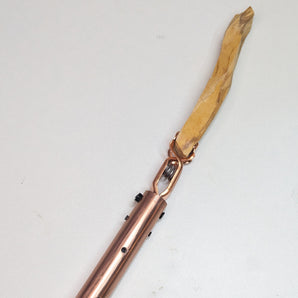 Tigers Eye Protection and Grounding Palo Santo Crystal Wand