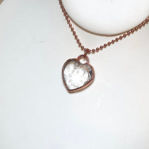 Cear Quartz heart Alchemy Pendant
