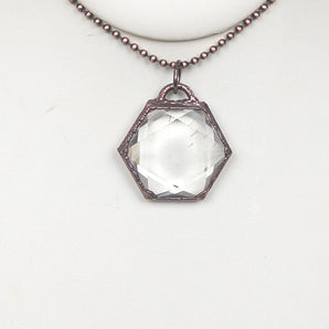 Clear Quartz Hexagon Alchemy Pendant
