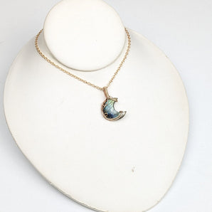 Labradorite Moon Gold Filled Pendant