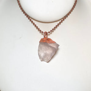 Raw Rose Quartz Alchemy Pendant