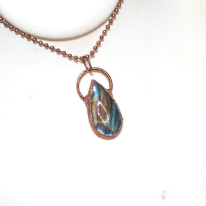Labradorite tear Drop Alchemy Pendant