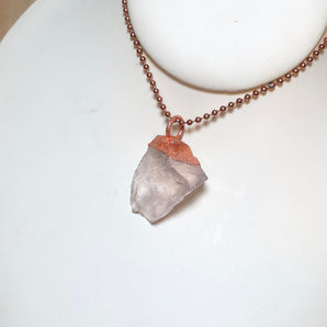 Raw Rose Quartz Alchemy Pendant
