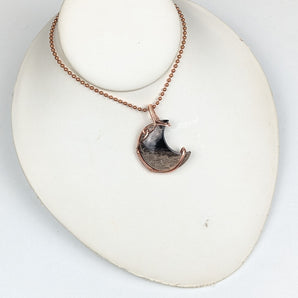 Palm Root Copper Wrapped Moon Pendant