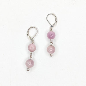 Double bead Sterling Silver Earrings
