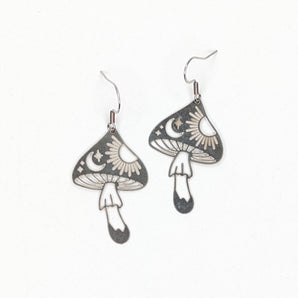 Steel Mushroom earrings