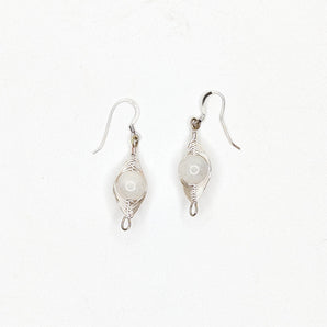 Rainbow Moonstone Herringbon Earrings.