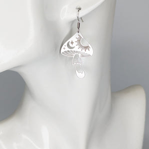 Steel Mushroom earrings