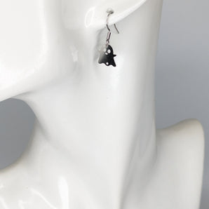 Steel Mini Ghost Earrings
