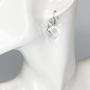 Star Steel Fox Earrings