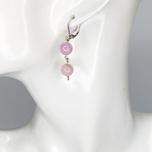 Double bead Sterling Silver Earrings