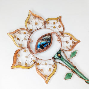 Designer Sunflower Eye Crystal Wand