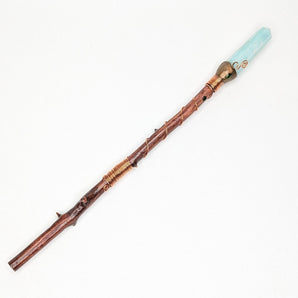 Ascension Amazonite and Dioptase Heart and throat Chakra Wand