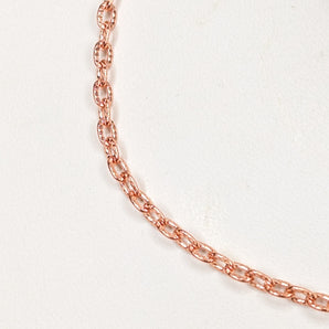 Bare Copper Plated Textured Cable Chain