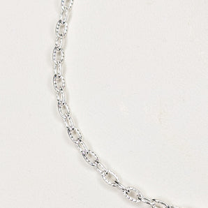 Silver plated texture cable chain