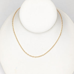 Gold plated chain 2X3mm round cable chain