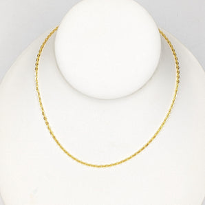 Gold plated flat cable chain