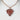Red Jasper Heart Kingdom Pendant Hammered Style