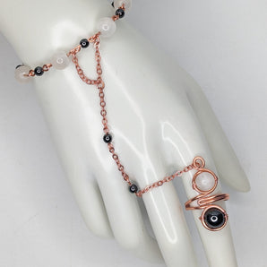 Linked Bracelet and Ring Combo Customizable