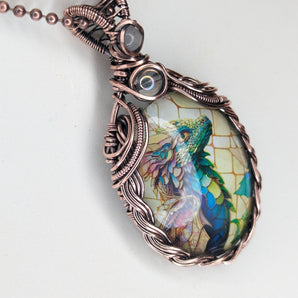 Braided Baby Dragon Pendant