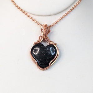 Nuumite Heart Pendant