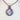 Round Blue Opal Front Weave Pendant