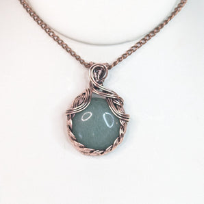 Green Aventurine Decorative Braided Pendant