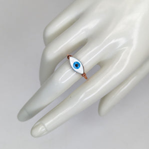 Mother Of Pearl Evil Eye Ring