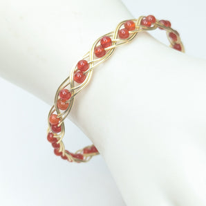 Carnelian Triple Weave Bracelet