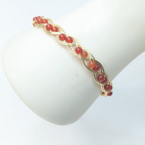 Carnelian Triple Weave Bracelet