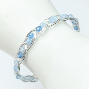 Aquamarine Triple Weave Bracelet
