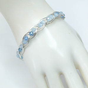 Aquamarine Triple Weave Bracelet