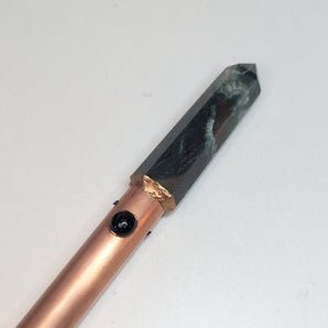 Indian Agate Protection and Grounding Palo Santo Crystal Wand