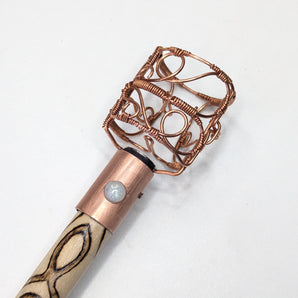 Lunar Moonstone Crystal Smudge Wand