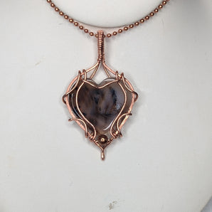 Montana Agate Heart Pendant