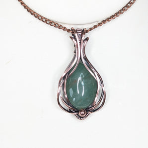 Green Aventurine Copper Pendant