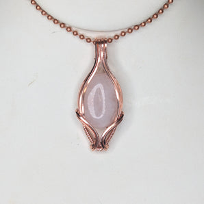 Rose Quartz Copper Pendant